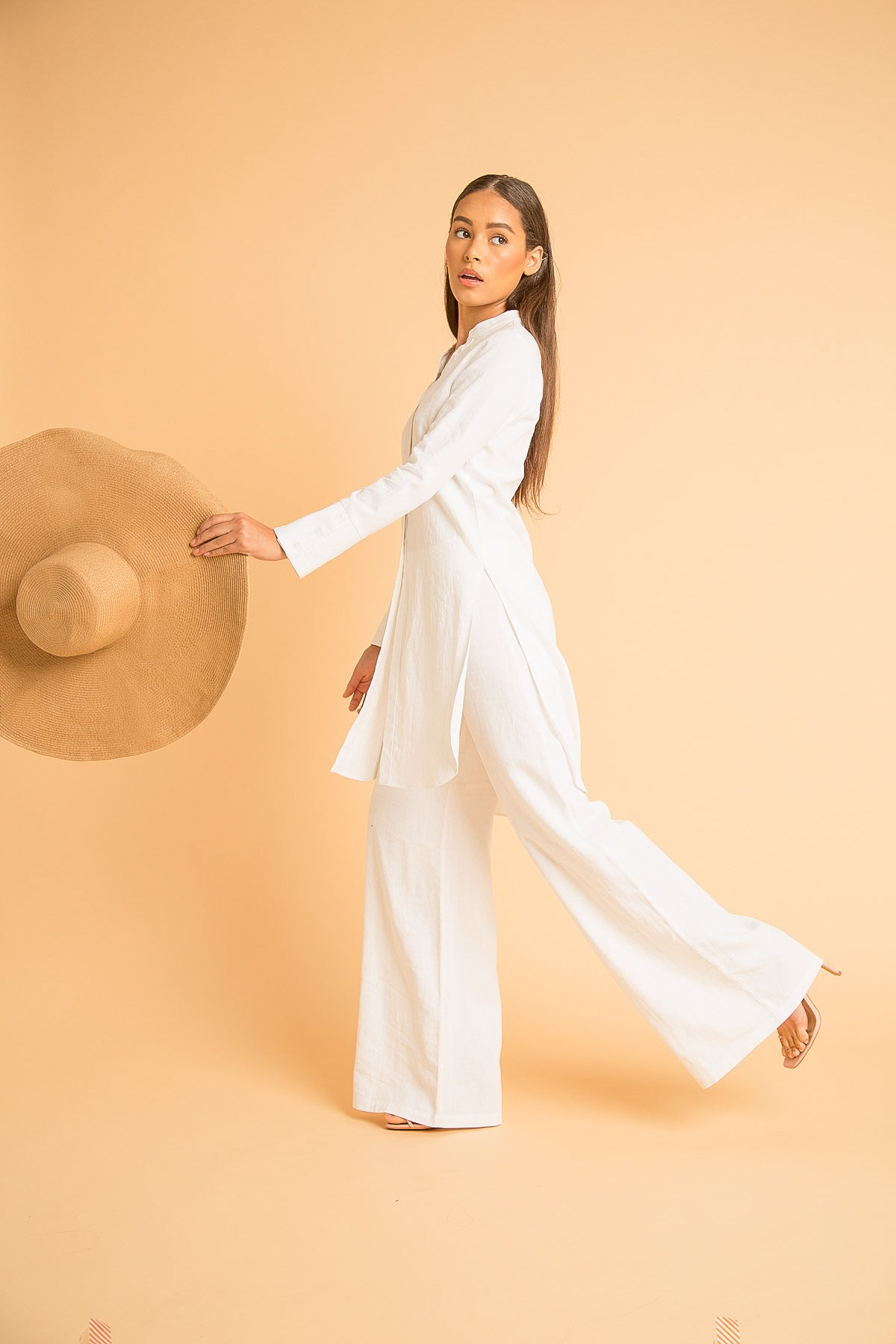 saint-mojavi - LINEN PALAZZO PANTS - SAÏNT MOJAVÏ -