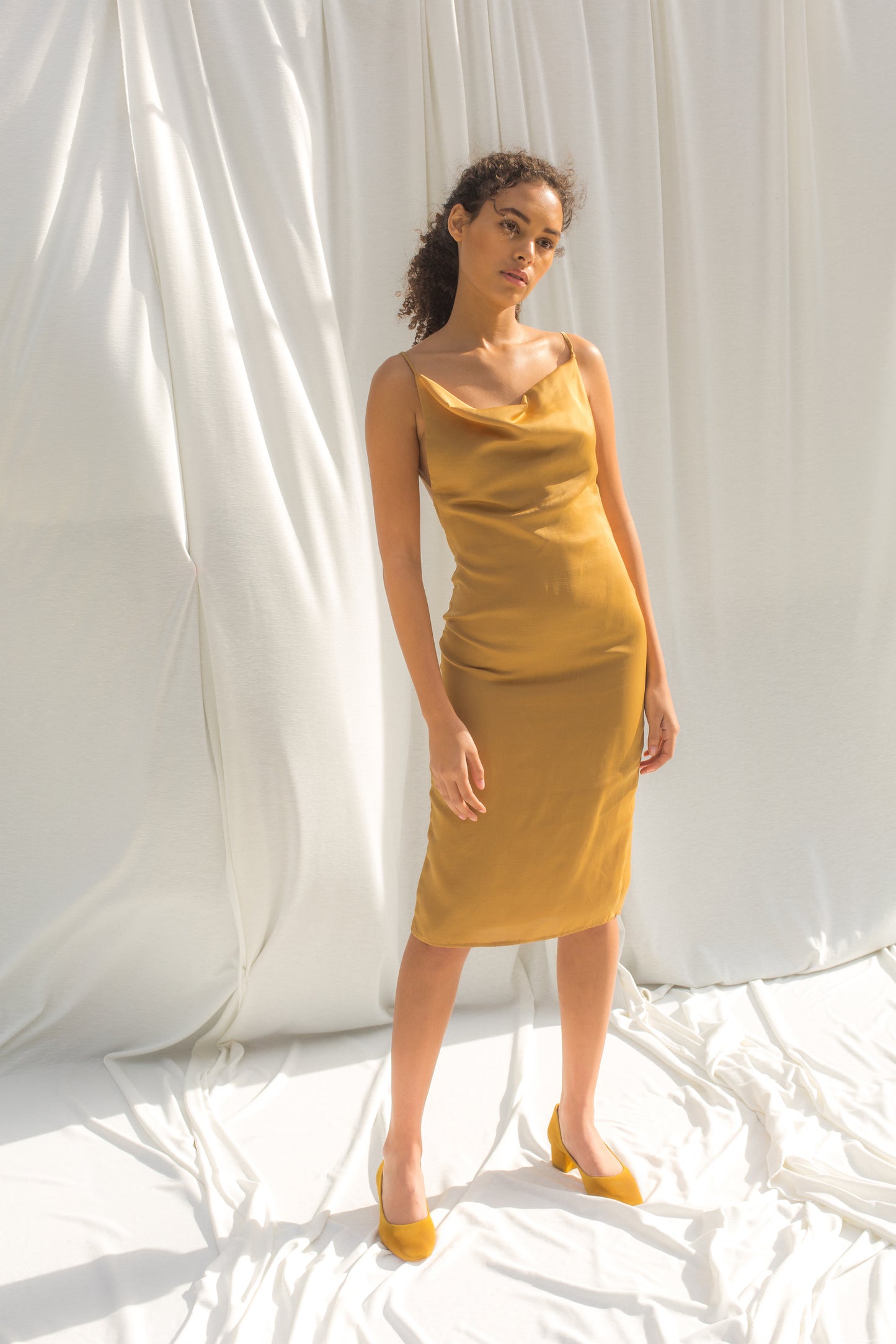saint-mojavi - CAIRO DRAPE FRONT DRESS - SAÏNT MOJAVÏ -