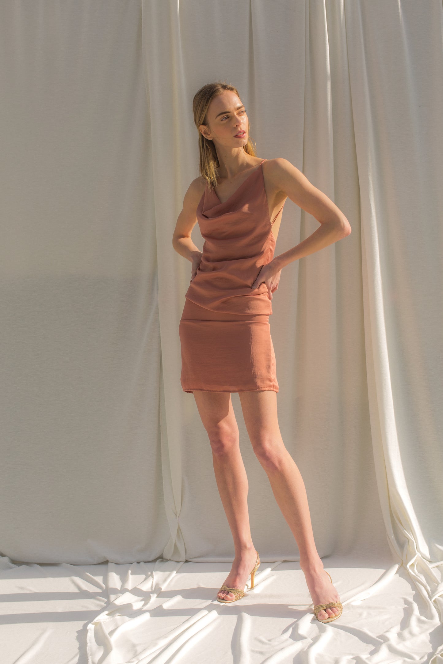 saint-mojavi - CAIRO DRAPE FRONT DRESS - SAÏNT MOJAVÏ -