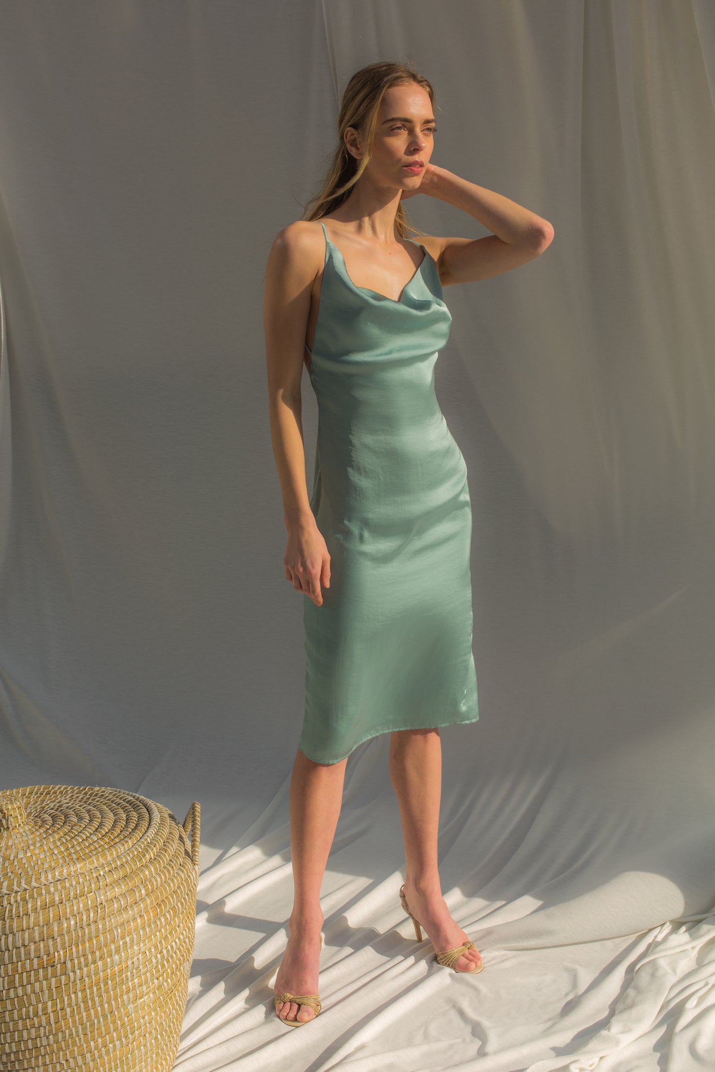 saint-mojavi - CAIRO DRAPE FRONT DRESS - SAÏNT MOJAVÏ -