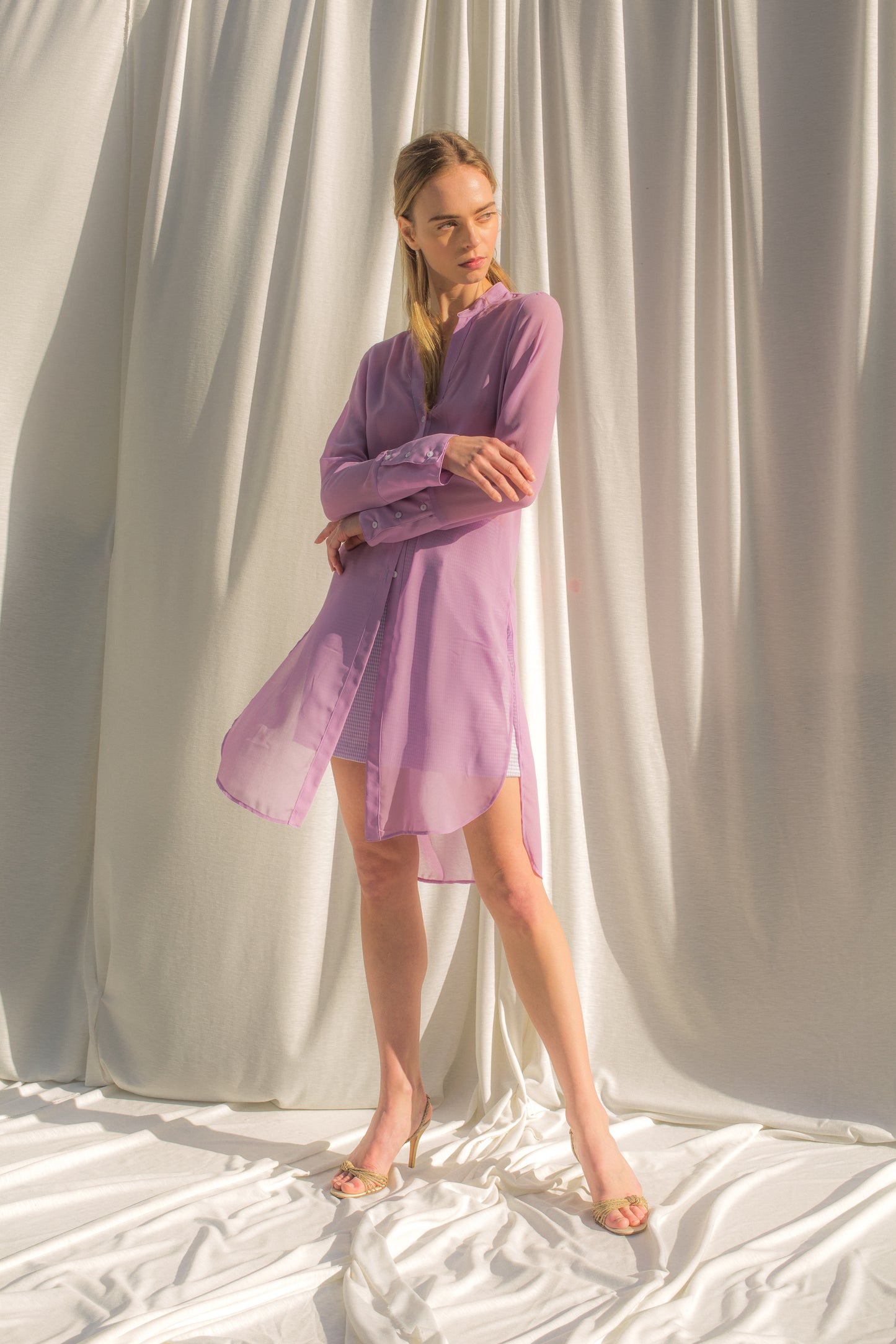 saint-mojavi - ATLAS CHIFFON TUNIC - SAÏNT MOJAVÏ -