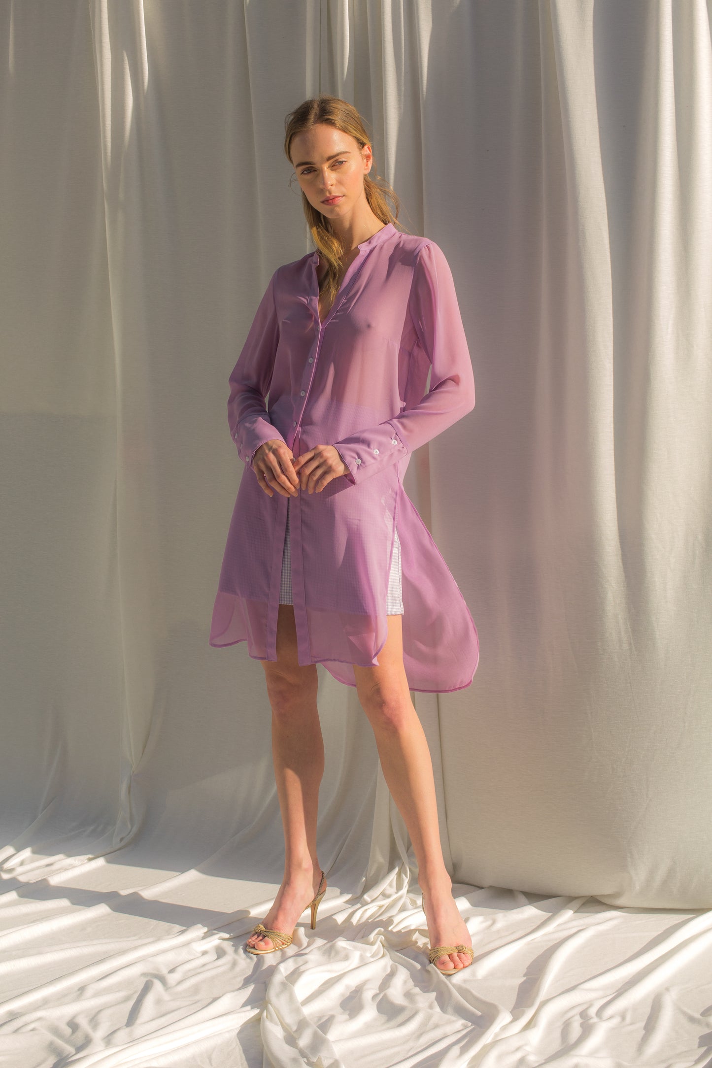 saint-mojavi - ATLAS CHIFFON TUNIC - SAÏNT MOJAVÏ -