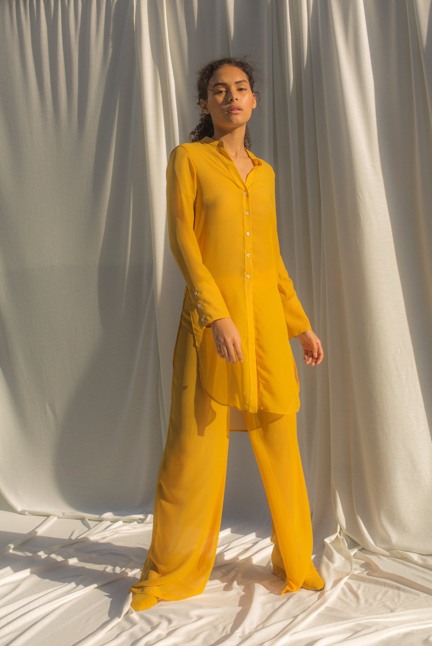 saint-mojavi - CHIFFON PALAZZO PANTS - SAÏNT MOJAVÏ -