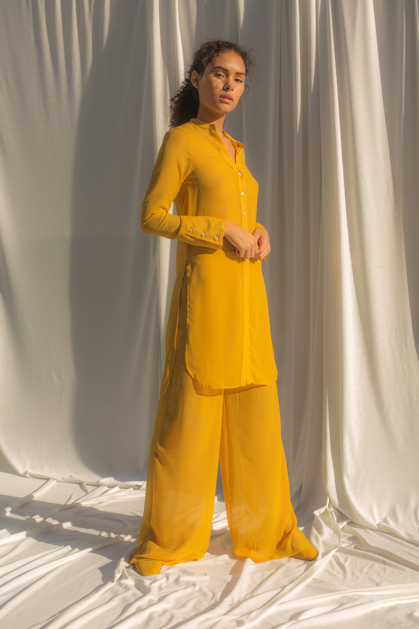 saint-mojavi - CHIFFON PALAZZO PANTS - SAÏNT MOJAVÏ -
