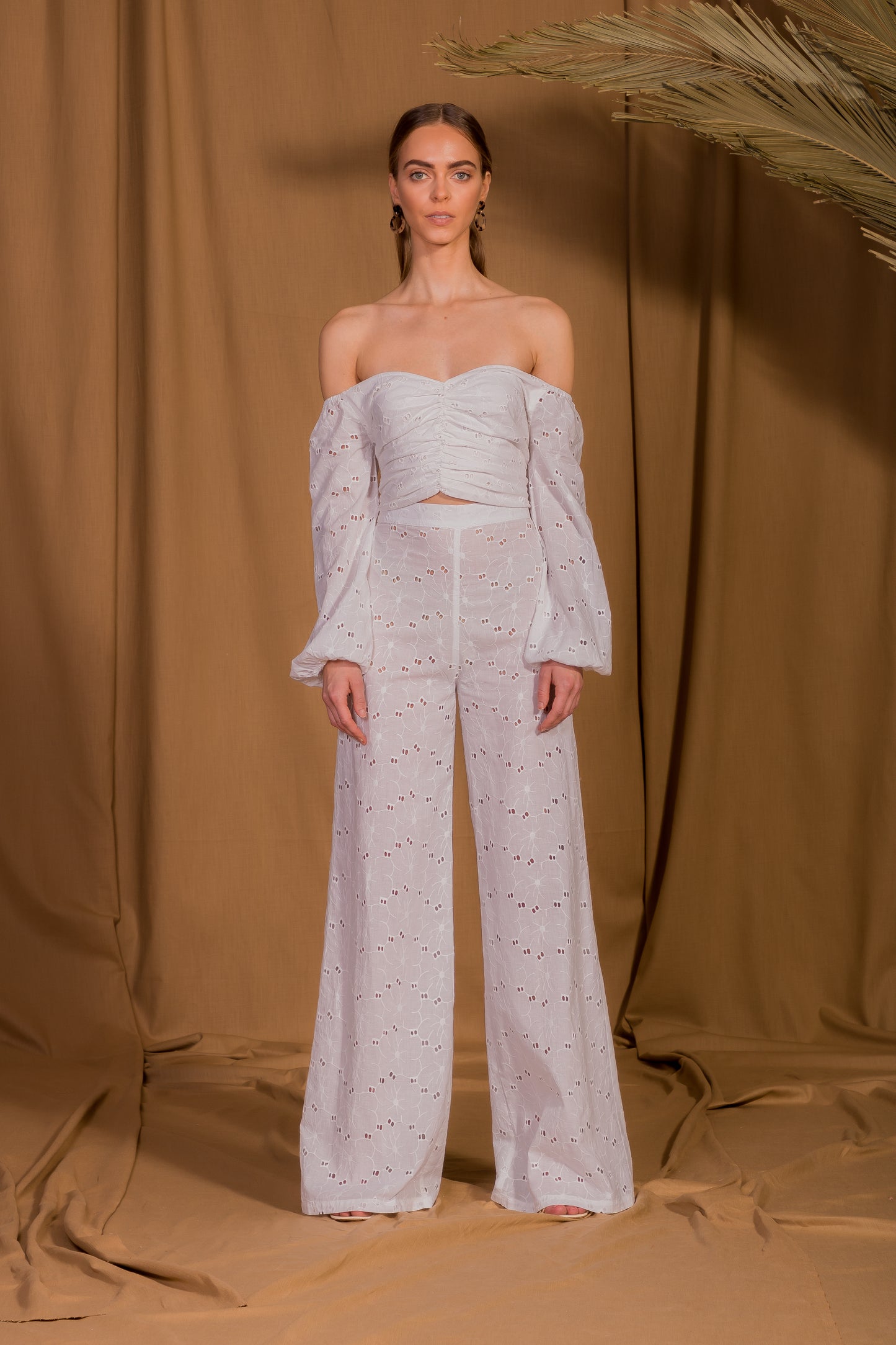 saint-mojavi - Jaipur Eyelet Off The Shoulder Top - SAÏNT MOJAVÏ -