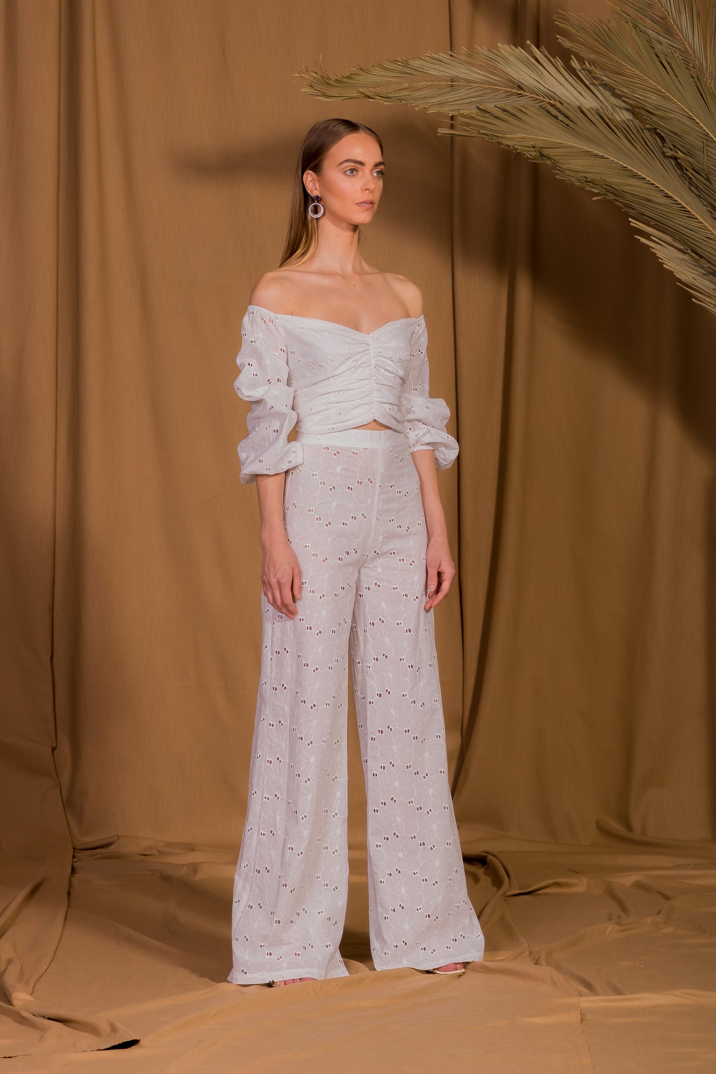 saint-mojavi - Eyelet Palazzo Pants - SAÏNT MOJAVÏ -