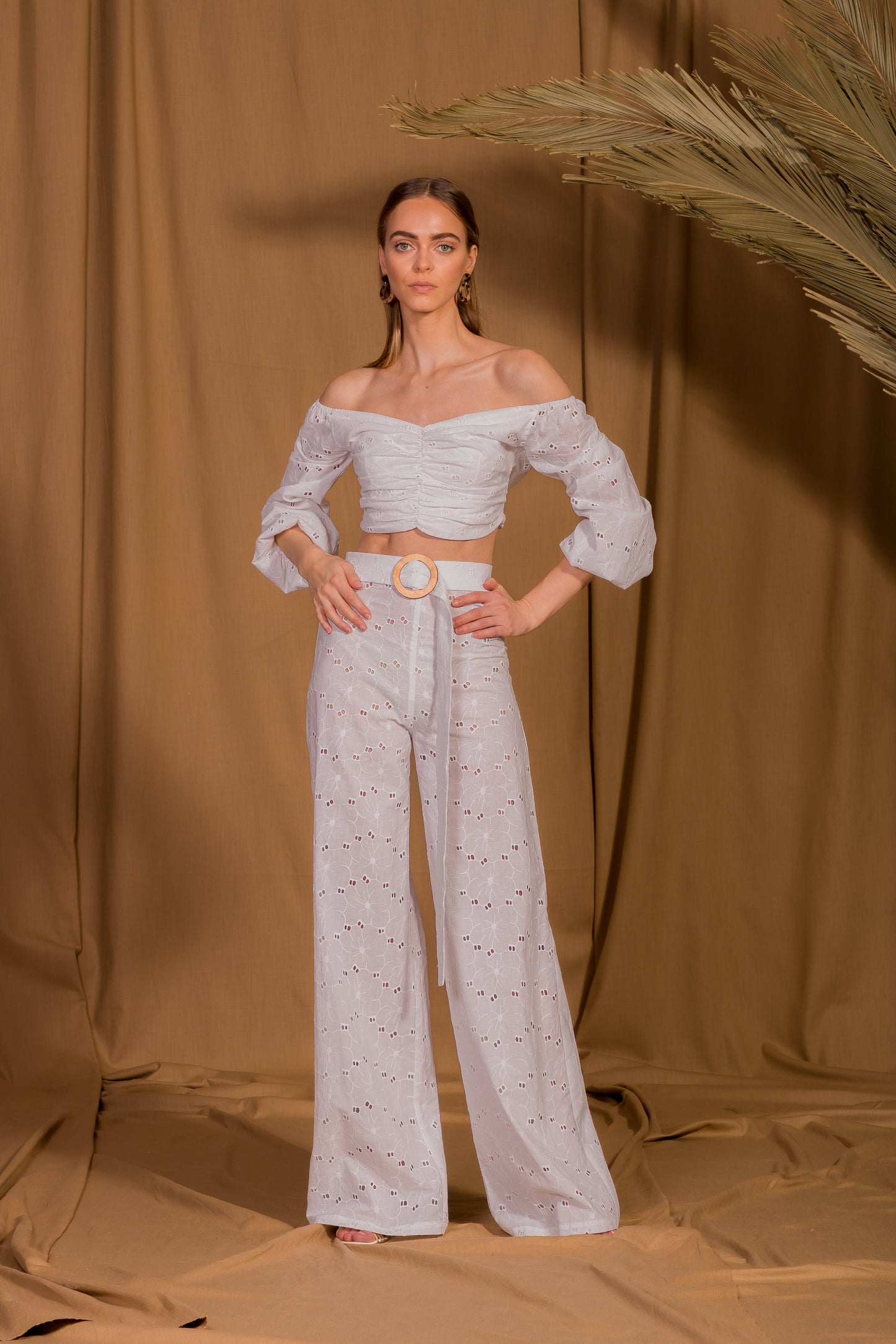 saint-mojavi - Eyelet Palazzo Pants - SAÏNT MOJAVÏ -