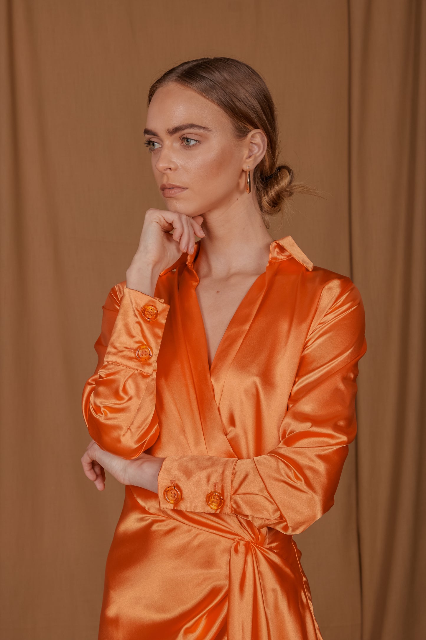 saint-mojavi - Maharaja Silk Charmeuse Wrap Dress - SAÏNT MOJAVÏ -
