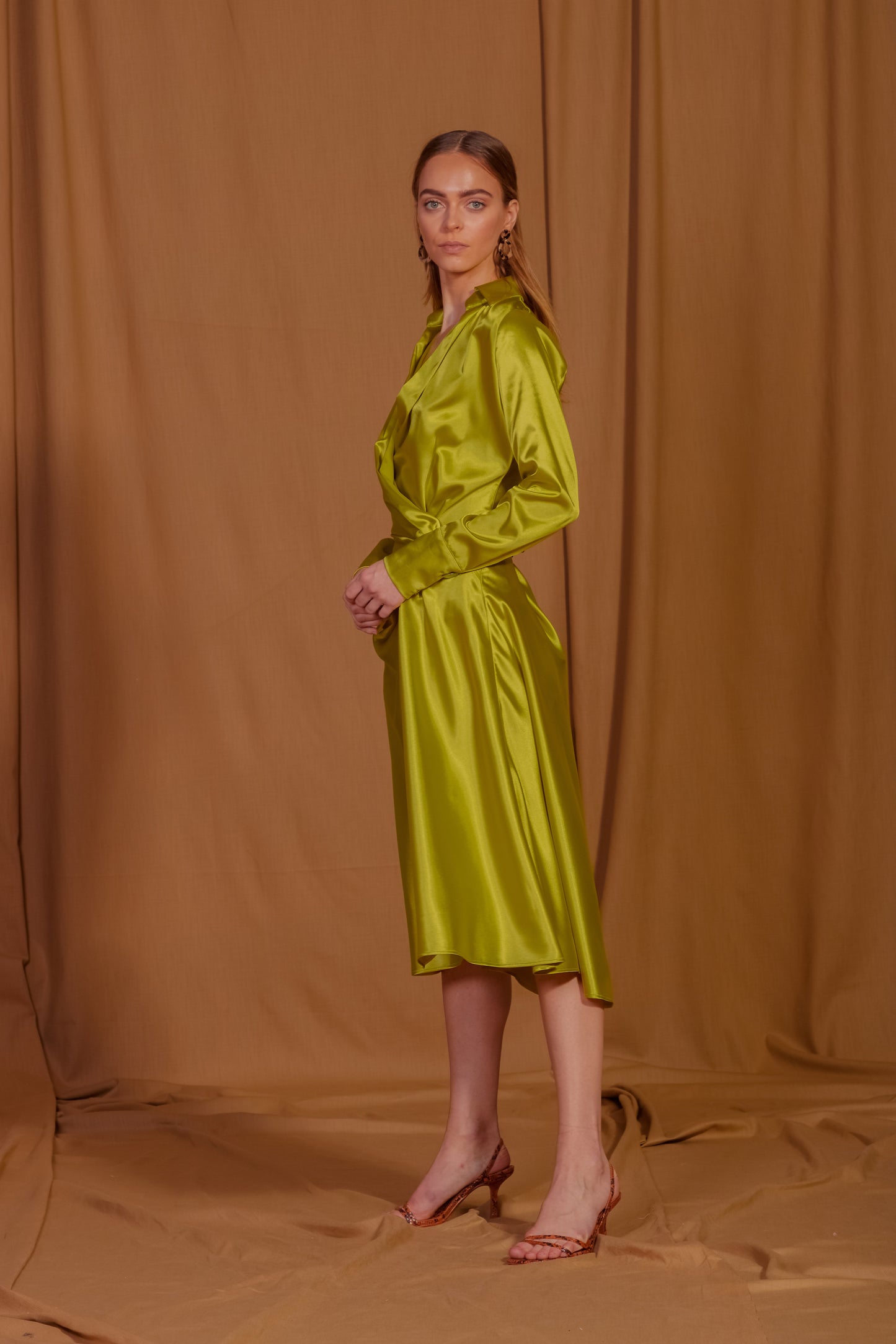saint-mojavi - Maharaja Silk Charmeuse Wrap Dress - SAÏNT MOJAVÏ -
