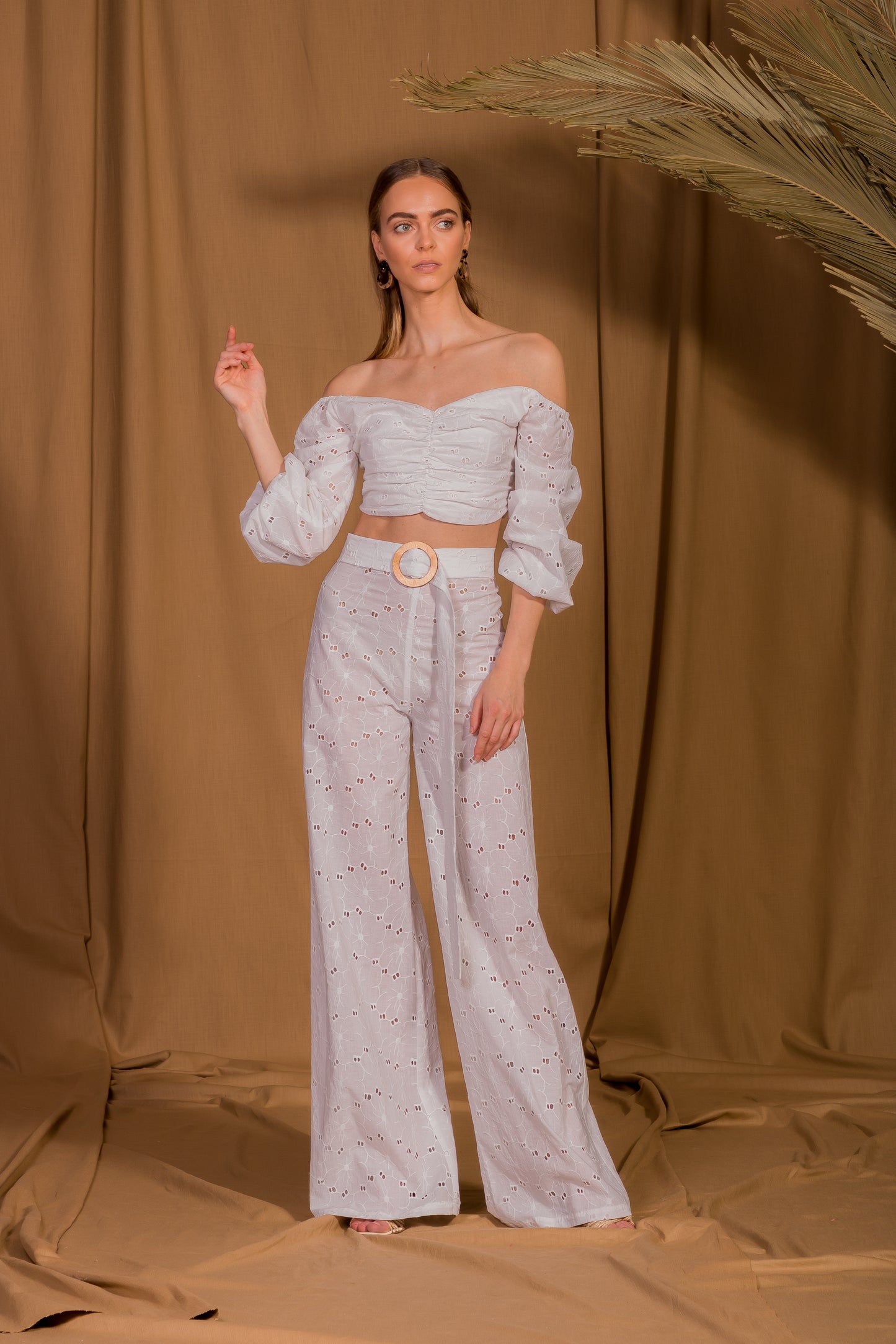 saint-mojavi - Eyelet Palazzo Pants - SAÏNT MOJAVÏ -