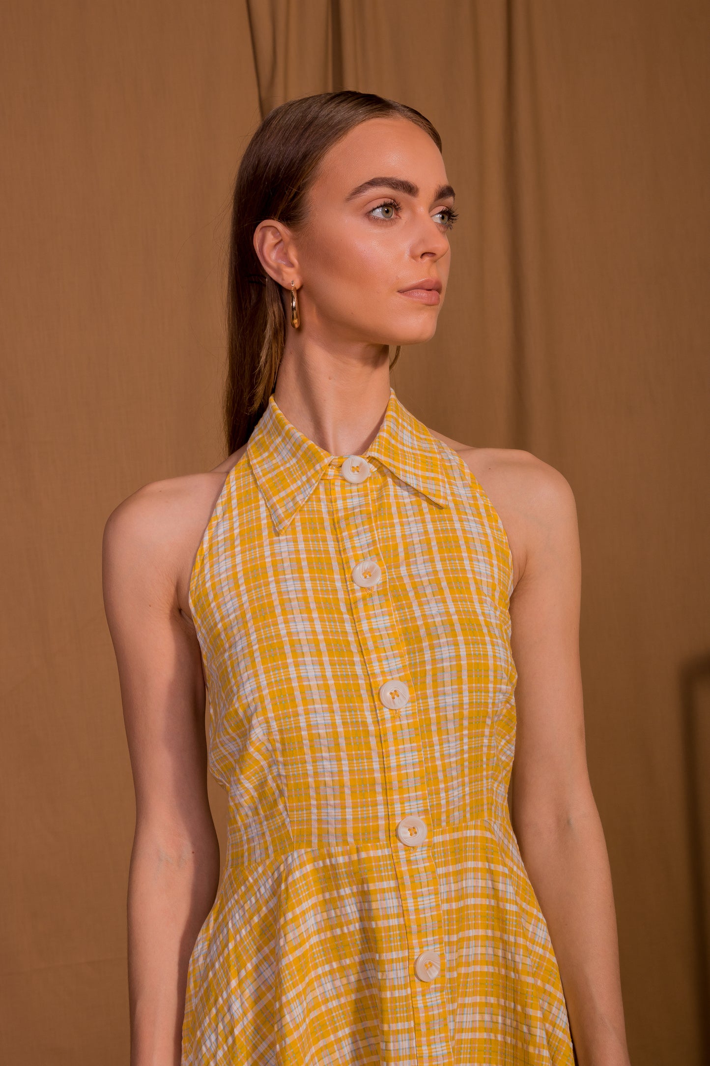 saint-mojavi - Cartagena Collar Halter Dress - SAÏNT MOJAVÏ -
