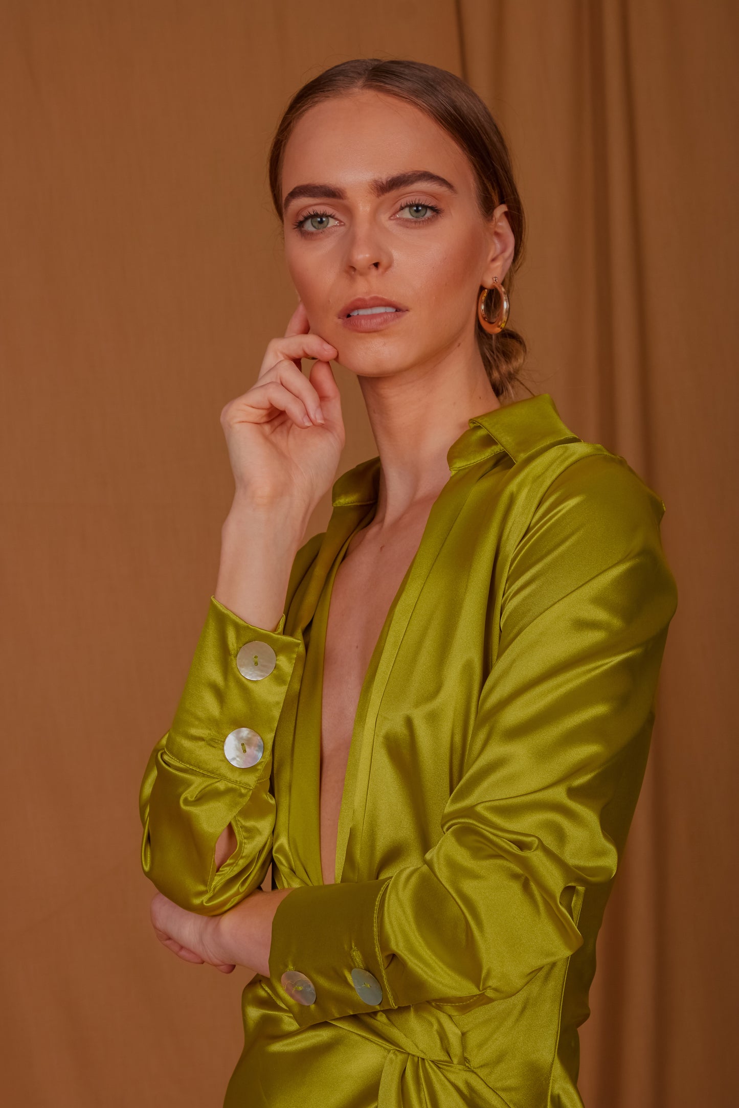 saint-mojavi - Maharaja Silk Charmeuse Wrap Dress - SAÏNT MOJAVÏ -