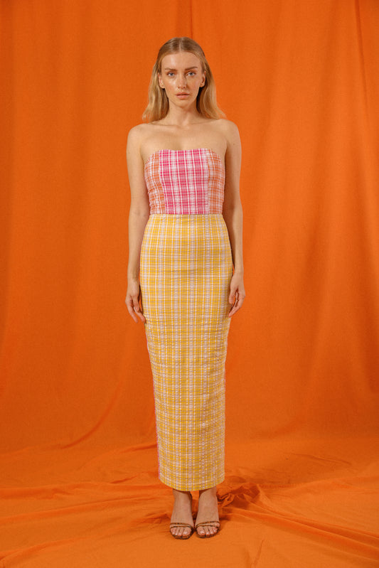 Tube Seersucker Dress