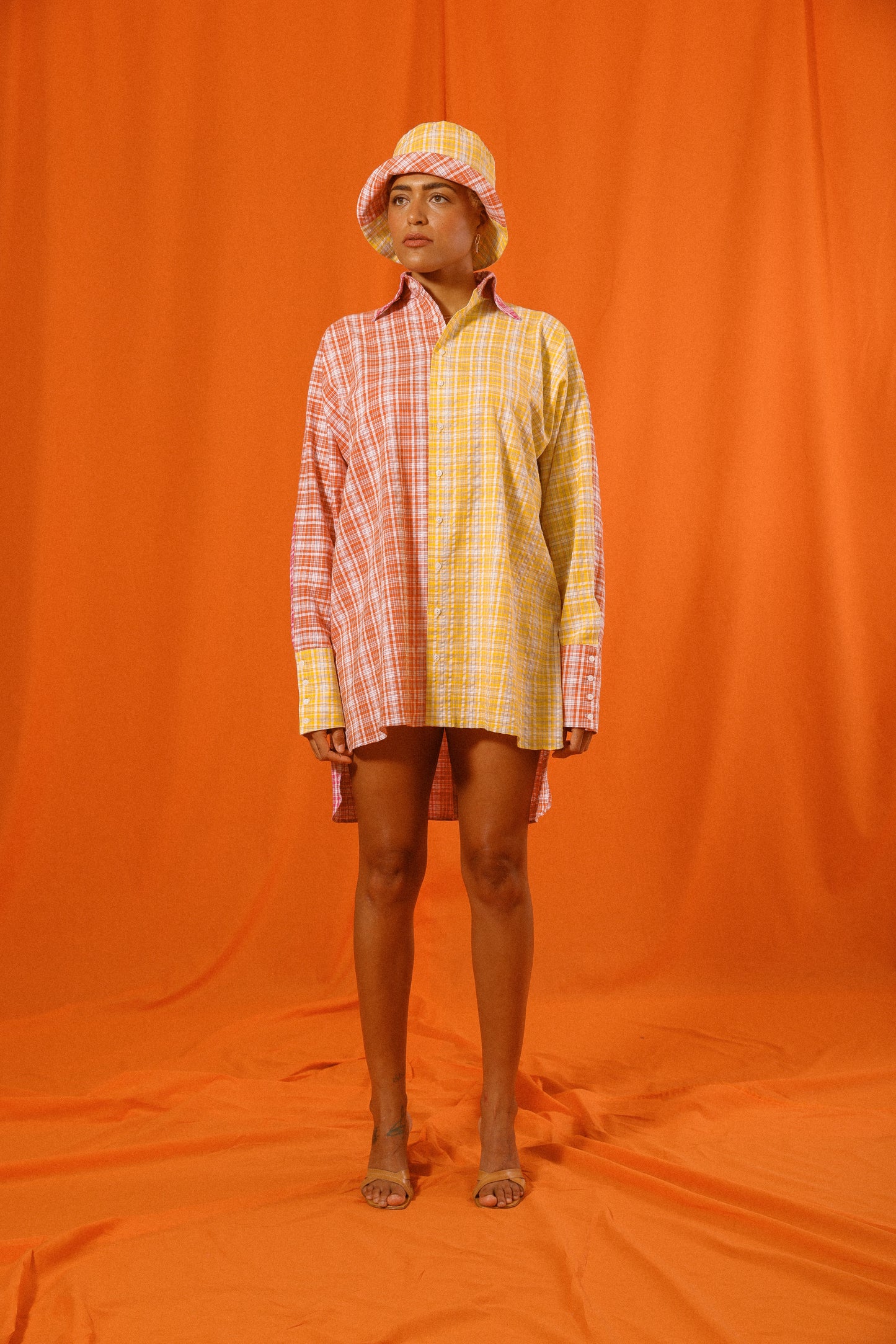 The Plaid Seersucker Reversable Bucket Hat