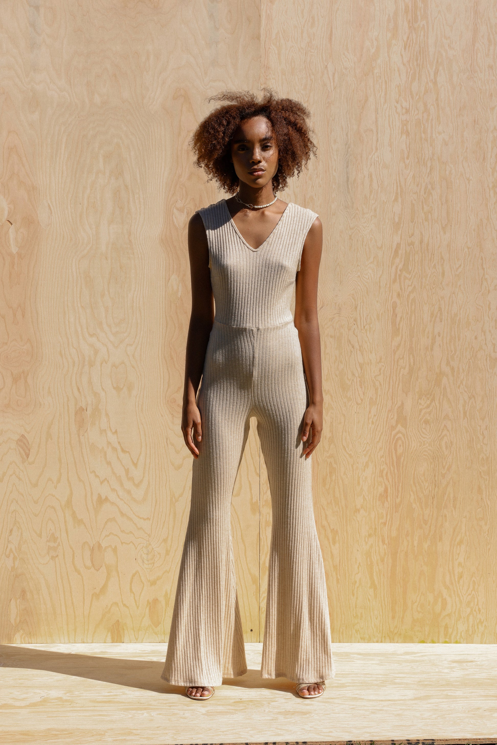 Ribbed Knit Jumpsuit